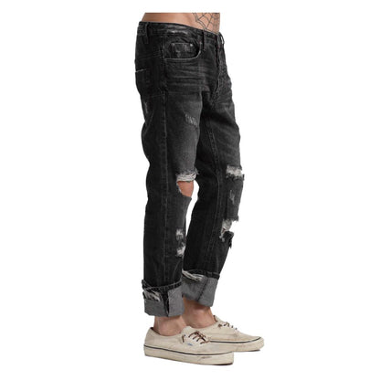 Pantalones y jeans de algodón negros