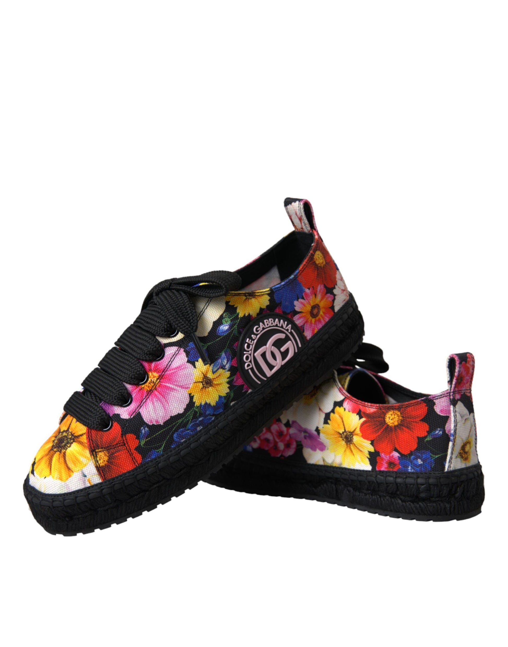 Multicolor Canvas Floral Espadrilles Sneakers Shoes