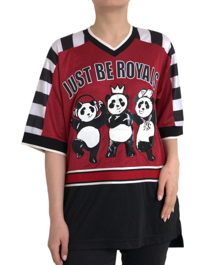 Multicolor Royals Panda Oversized T-shirt