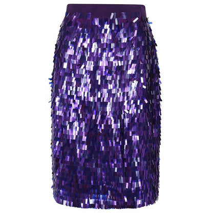 Purple Polyester Skirt