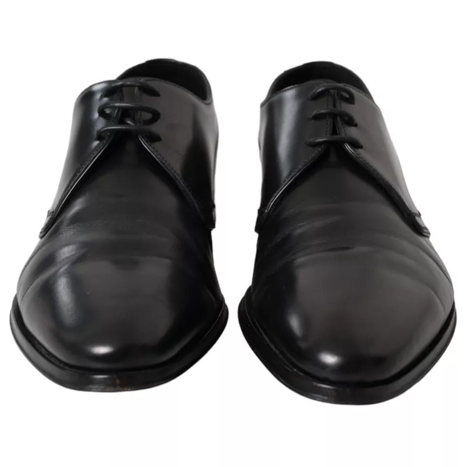 Black Leather Derby Formal Dress Men Shoes