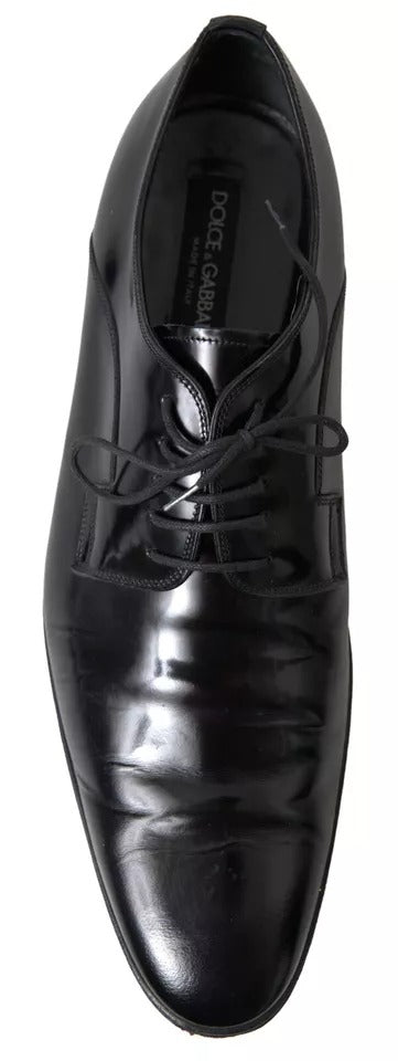 Black Polished Leather Formal Dress Shoes