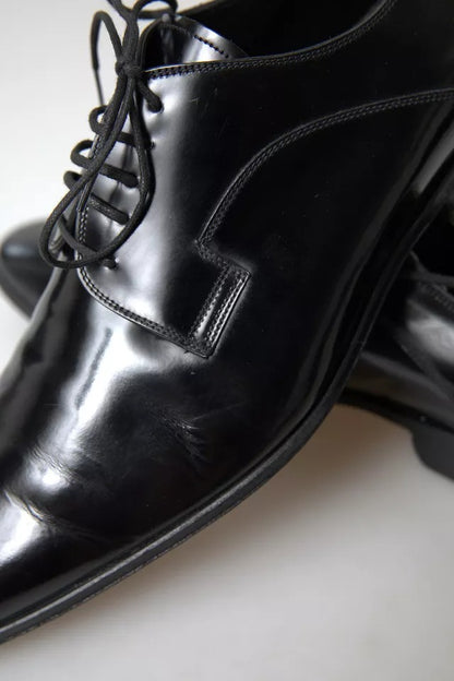 Black Polished Leather Formal Dress Shoes