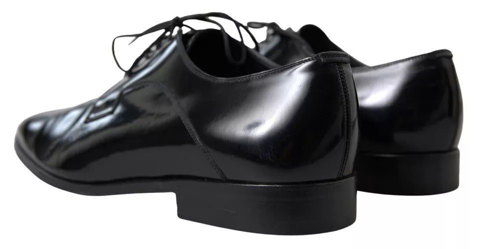 Black Polished Leather Formal Dress Shoes