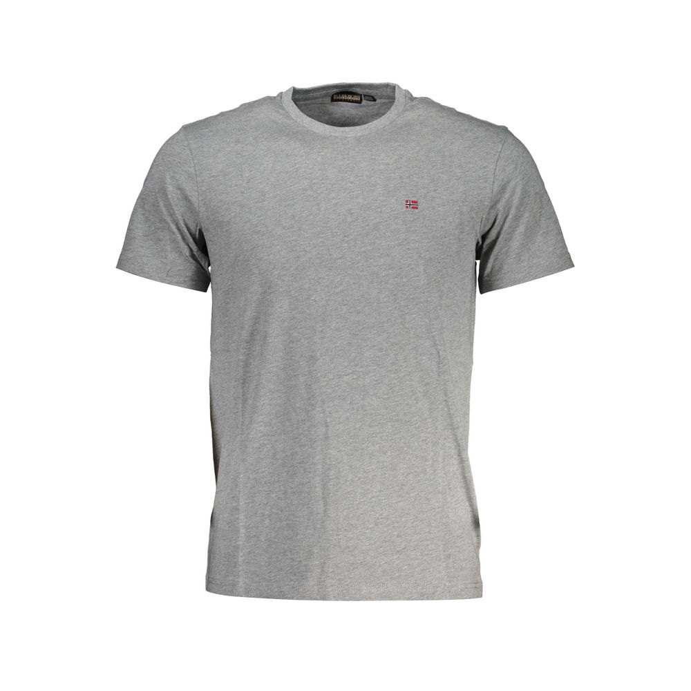 Camiseta de algodón gris para hombre