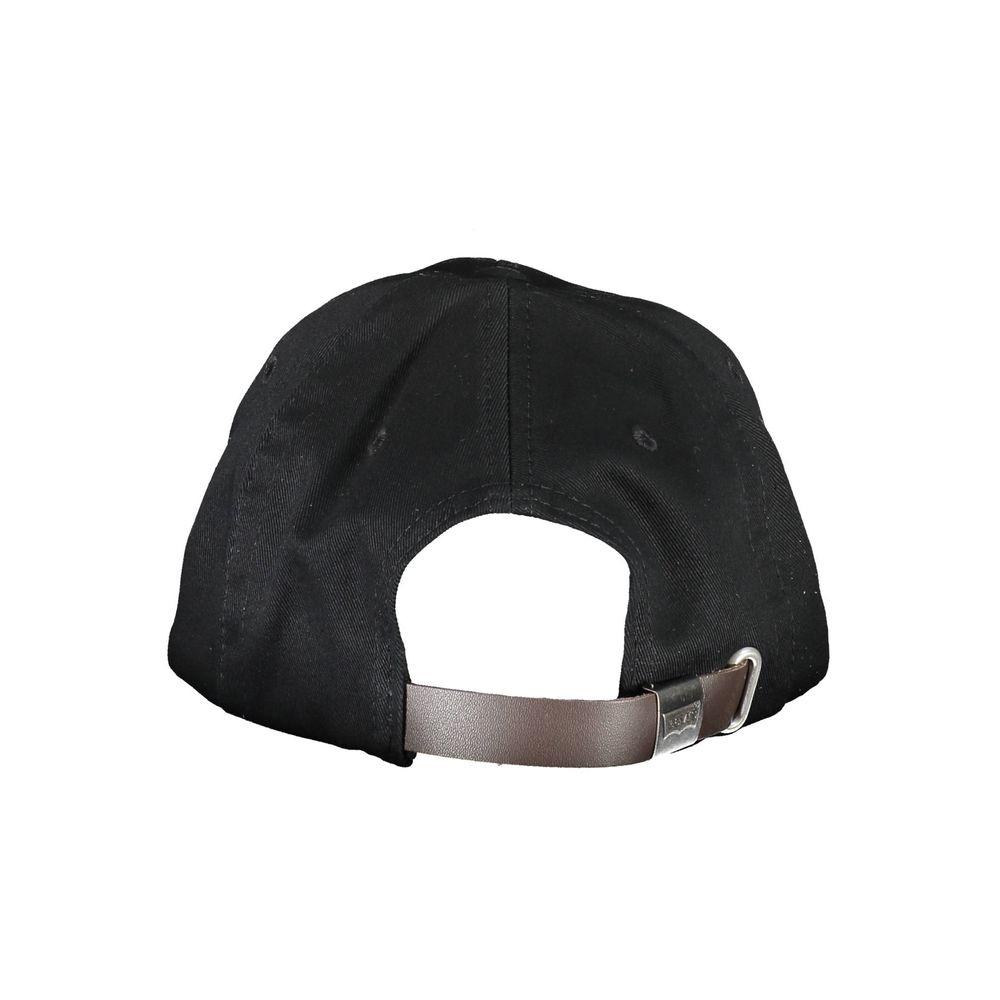 Black Cotton Men Cap