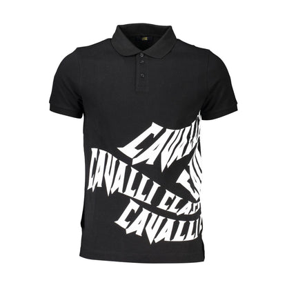 Black Cotton Mens Polo Shirt