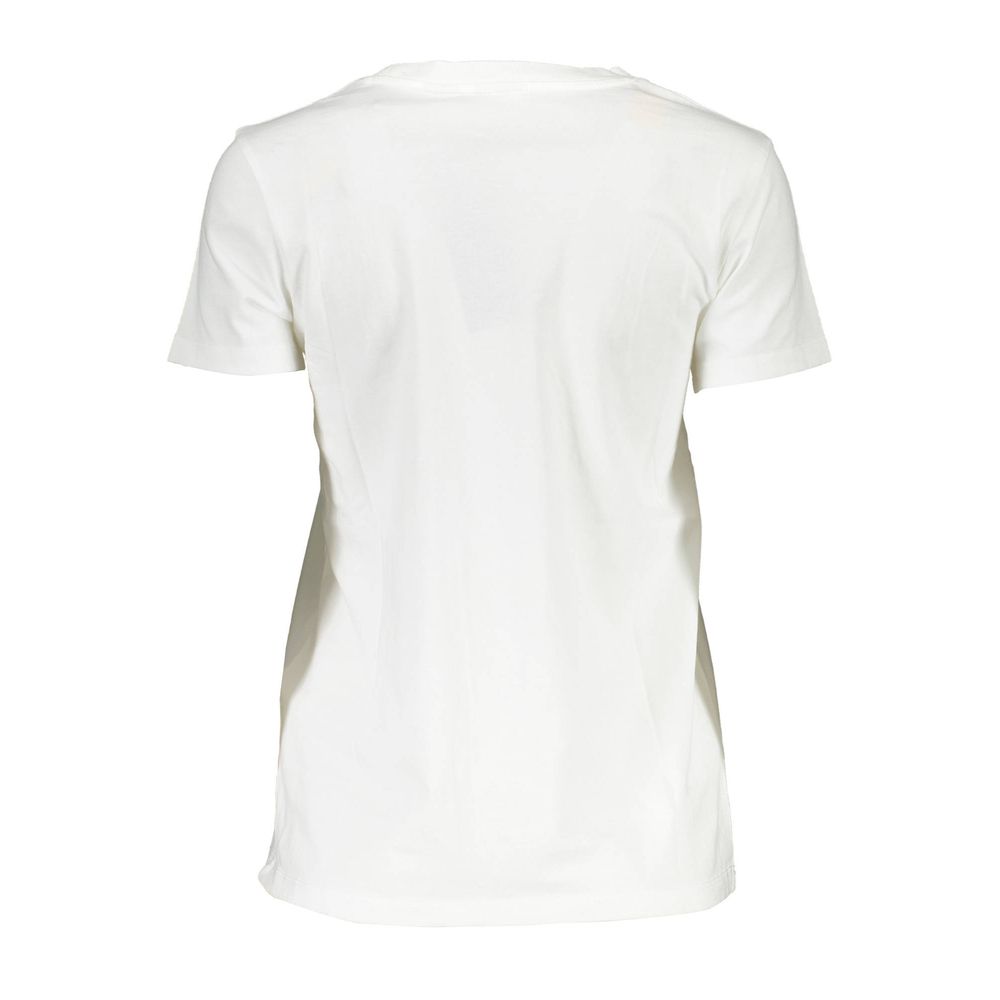 White Cotton Women Tee