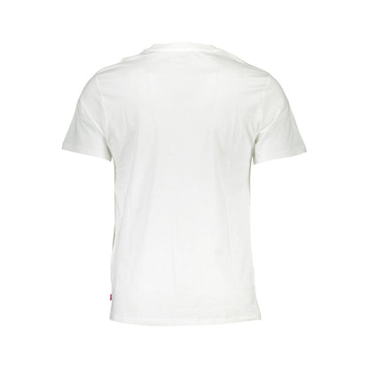 White Cotton Men T-Shirt