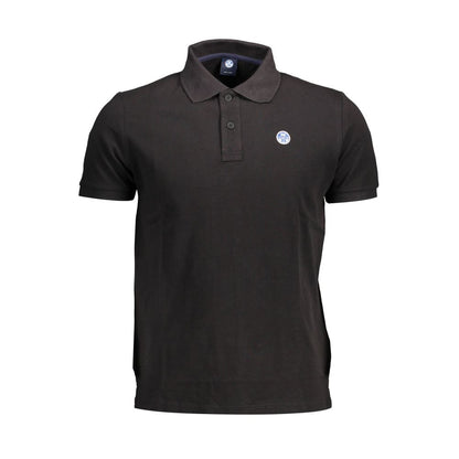 Polo de algodón negro para hombre