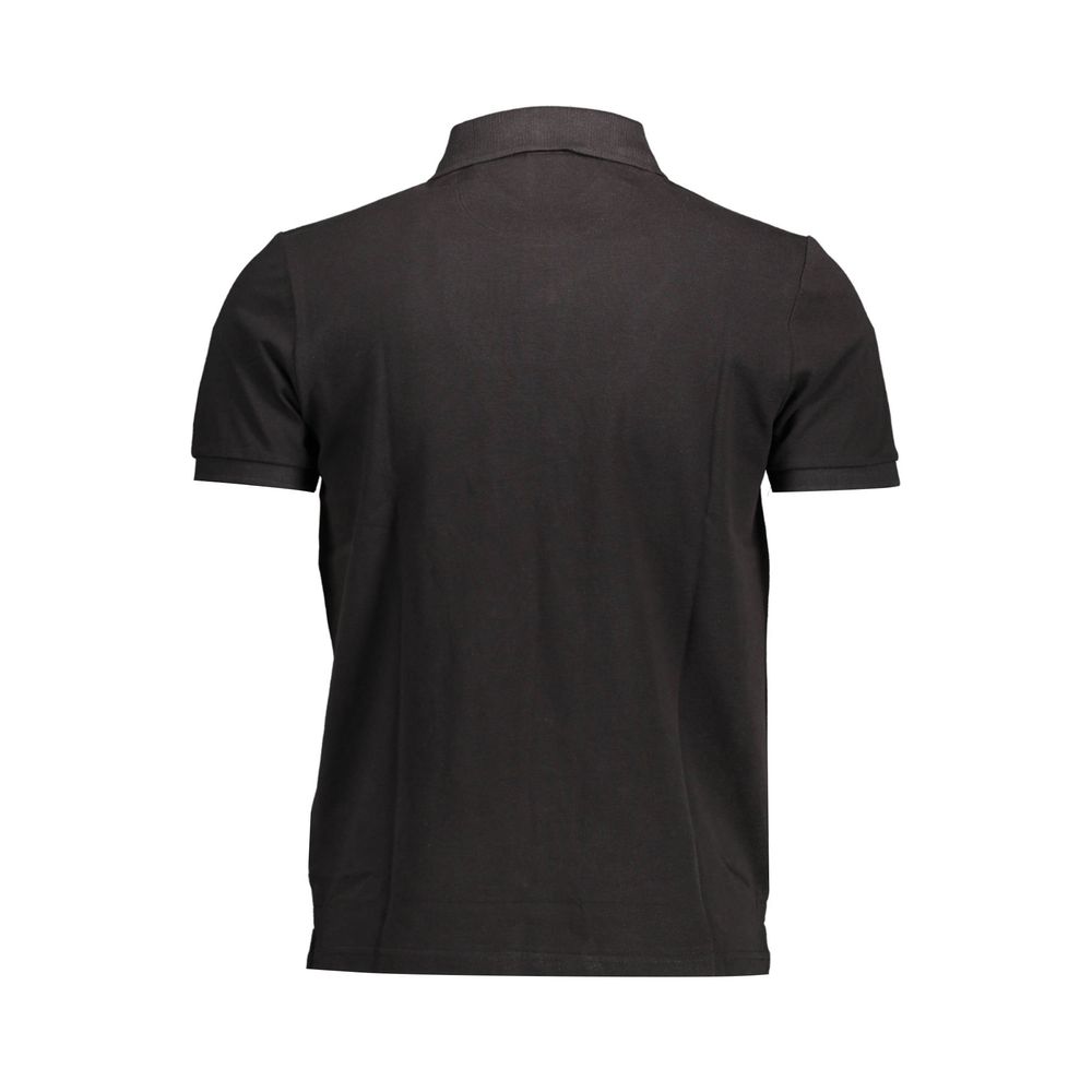 Polo de algodón negro para hombre