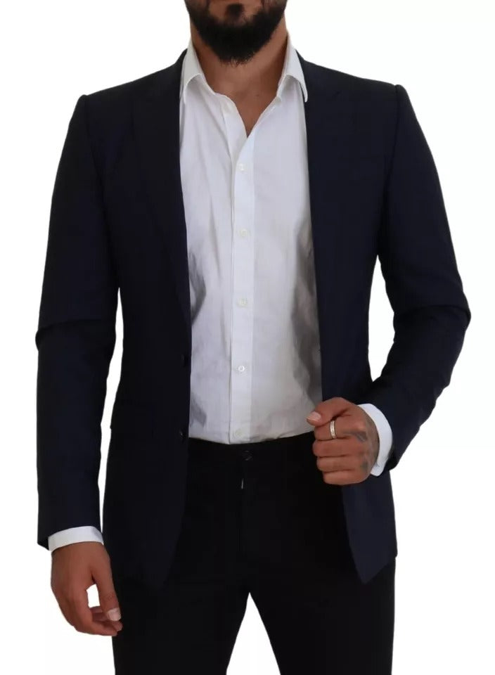 Blauer Blazer aus Wolle im Slim Fit