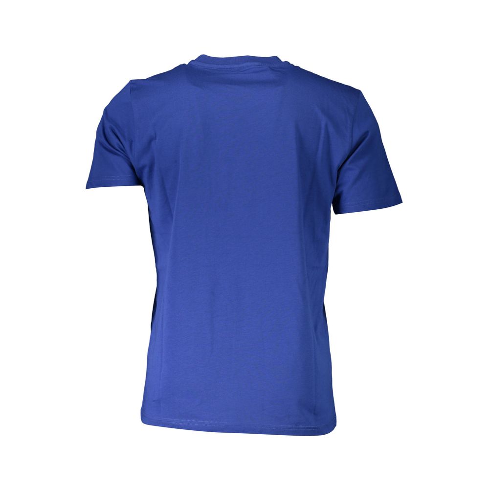 Camiseta de algodón azul para hombre