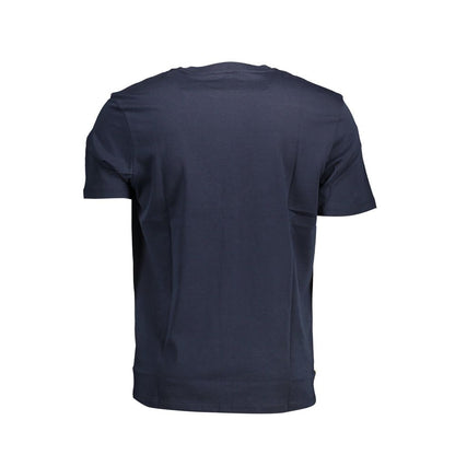 Blue Cotton Men T-Shirt