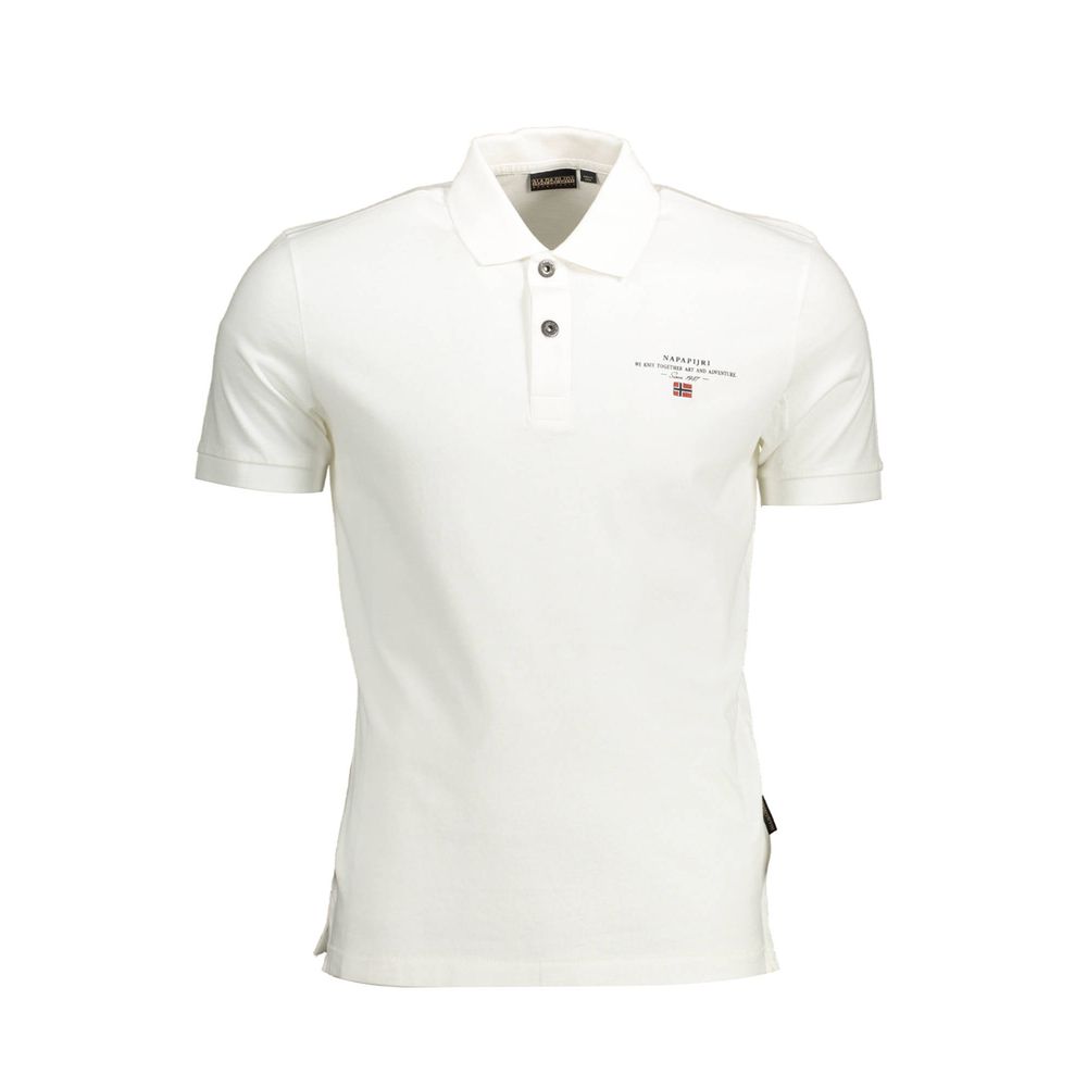 Polo de algodón blanco para hombre