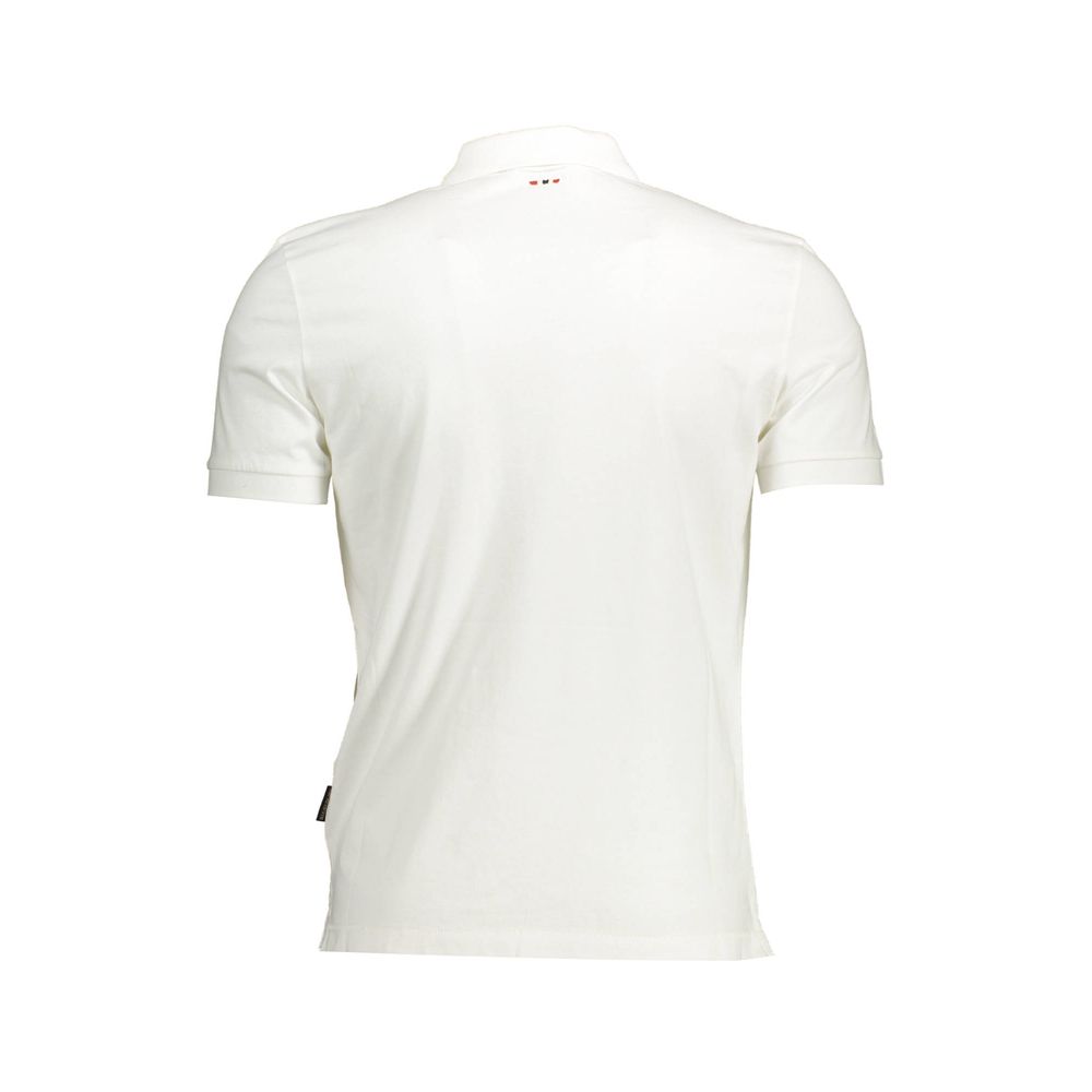 Polo de algodón blanco para hombre