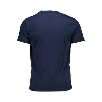 Camiseta de algodón azul para hombre