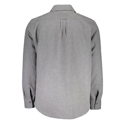 Camisa de algodón gris para hombre