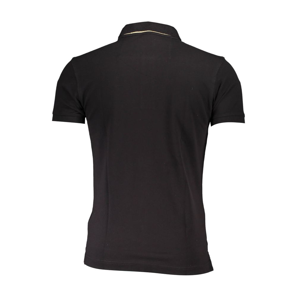 Polo de algodón negro para hombre