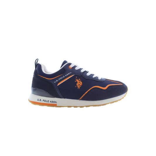 Blue Polyester Men Sneaker