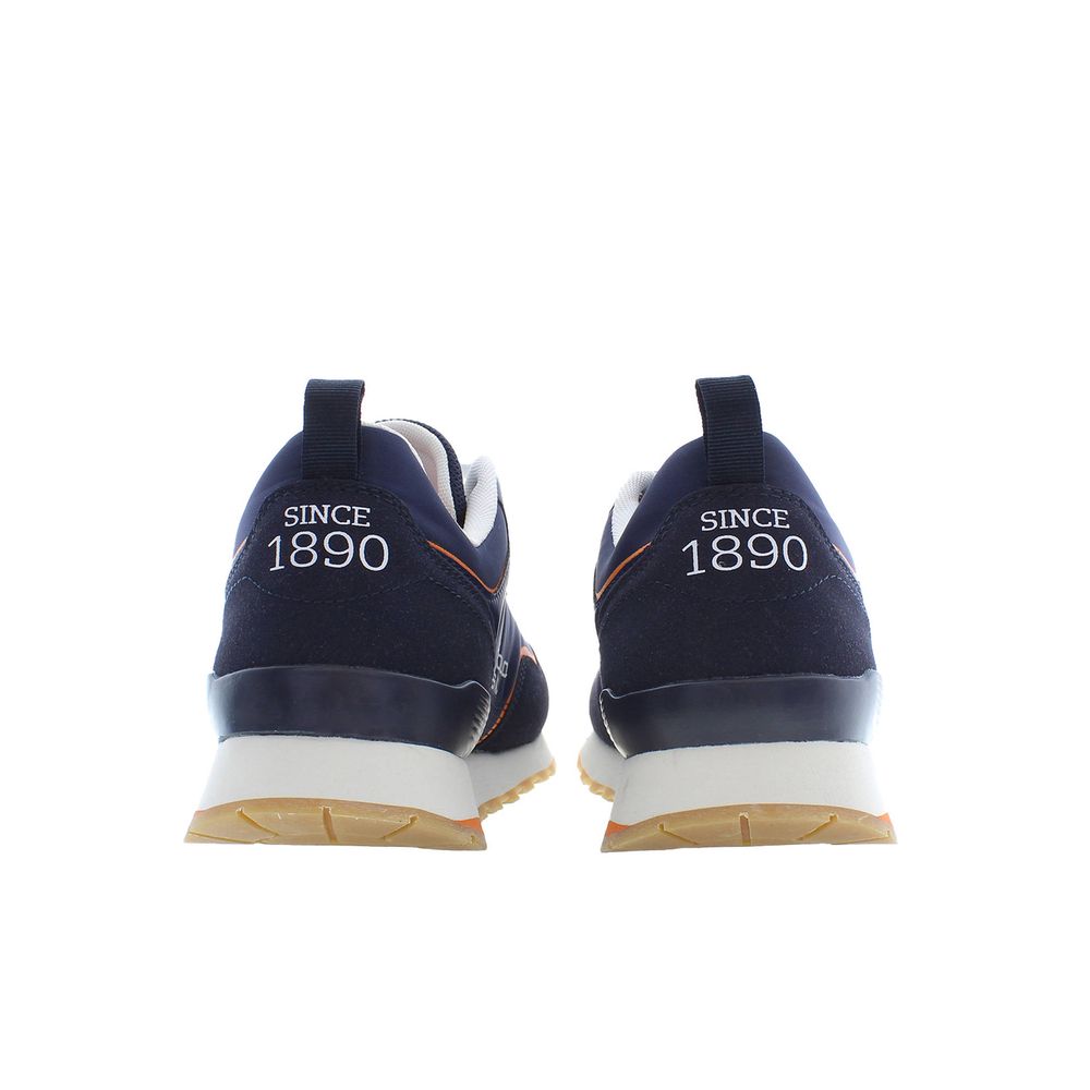 Blue Polyester Men Sneaker