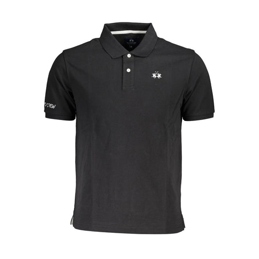 Schwarzes Poloshirt aus Baumwolle für Herren