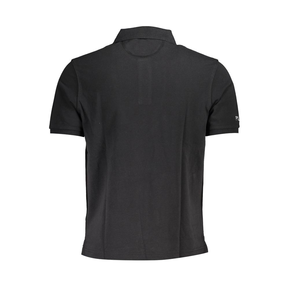 Polo de algodón negro para hombre