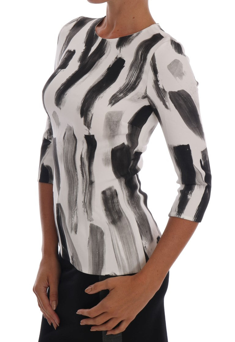 Elegante gestreifte Stretchbluse