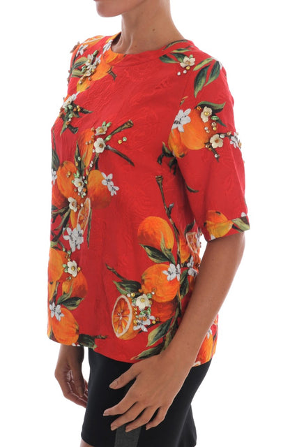 Blusa de crepé adornada con estampado de flores