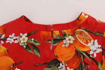 Blusa de crepé adornada con estampado de flores