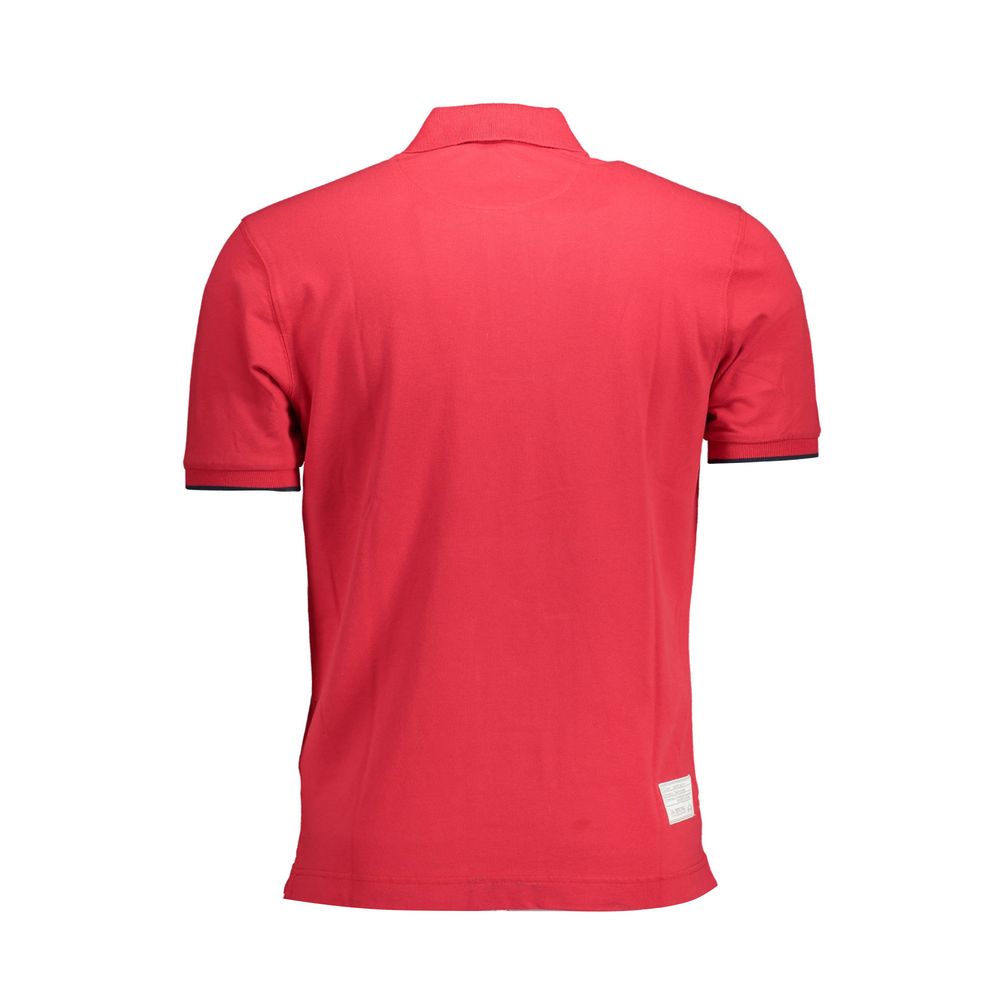 Polo de algodón rojo para hombre