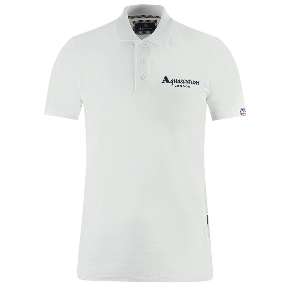 Polo elegante de algodón blanco