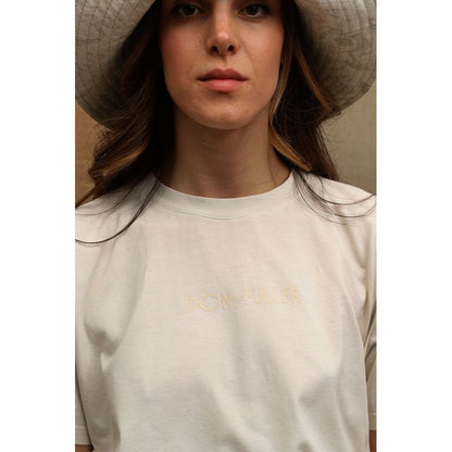 Camiseta de algodón blanca para mujer