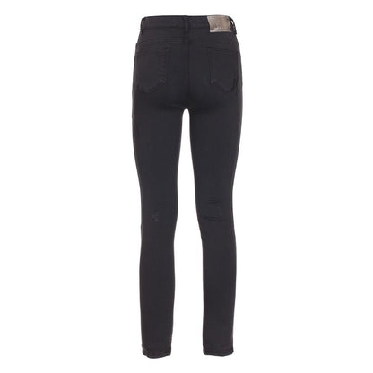 Black Cotton Women's Jeans