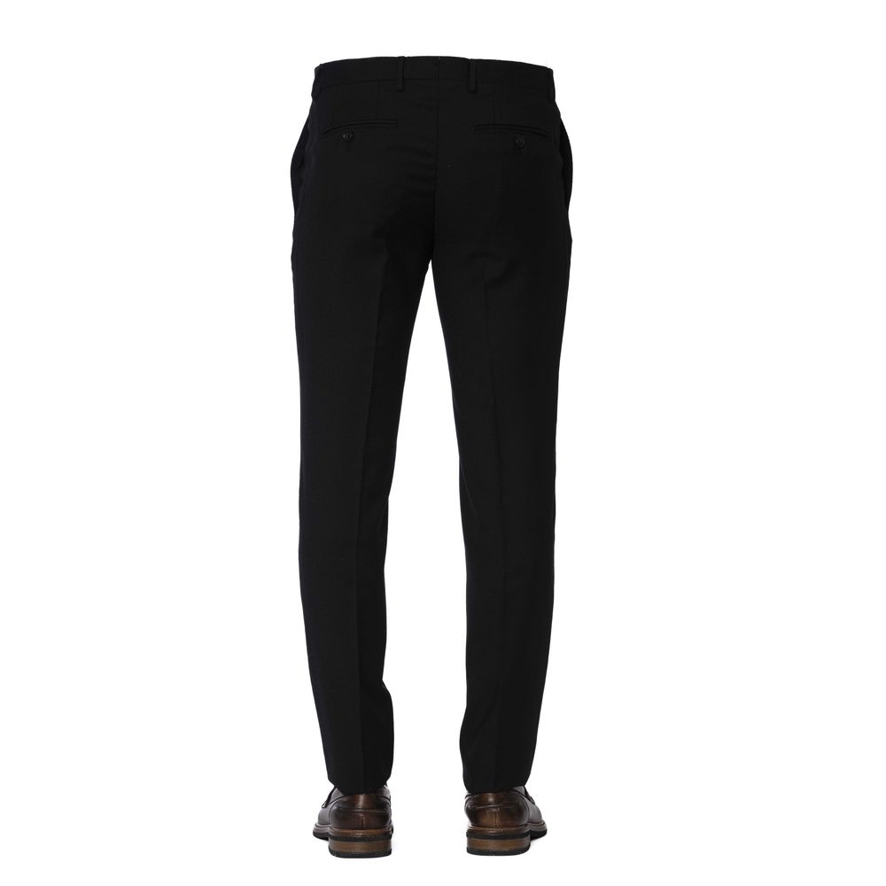 Pantalón de lana negro para hombre