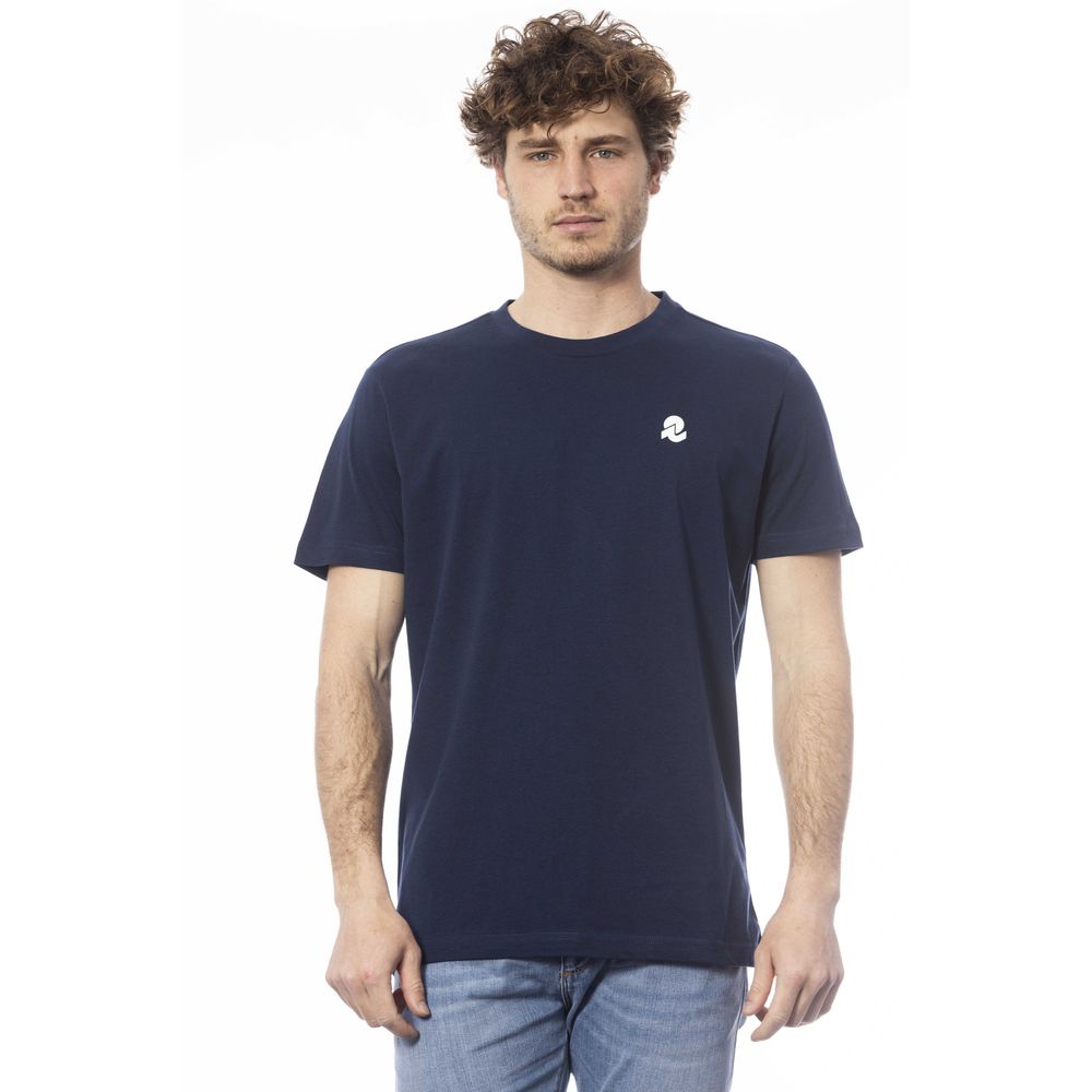 Camiseta de algodón azul para hombre