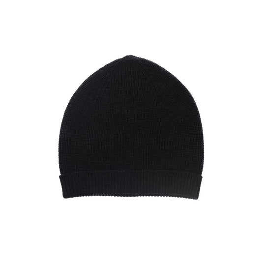 Black Merino Wool Men Hat