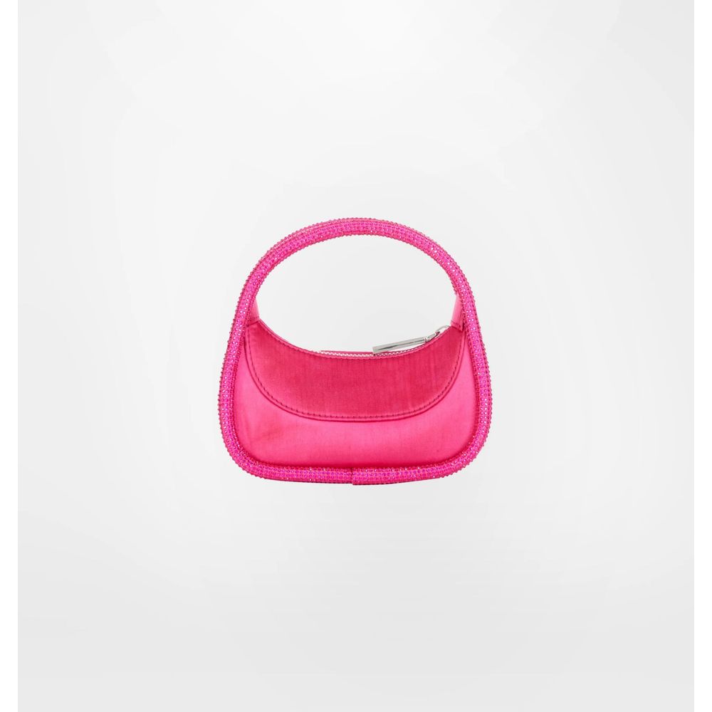 Bolso de mano para mujer de poliéster color fucsia