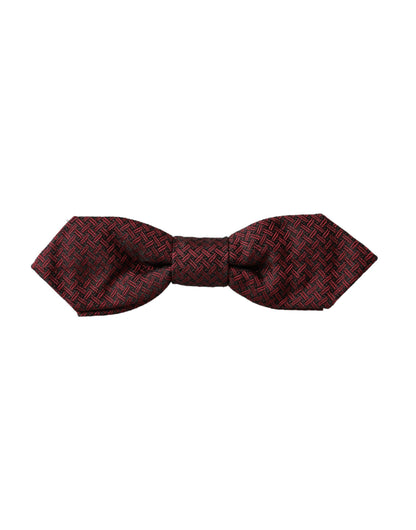 Red Silk Fantasy Adjustable Neck Men Bow Tie