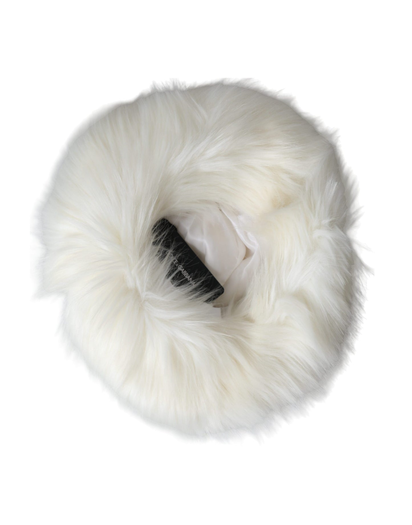 White Acrylic Fur Womens Bucket Hat