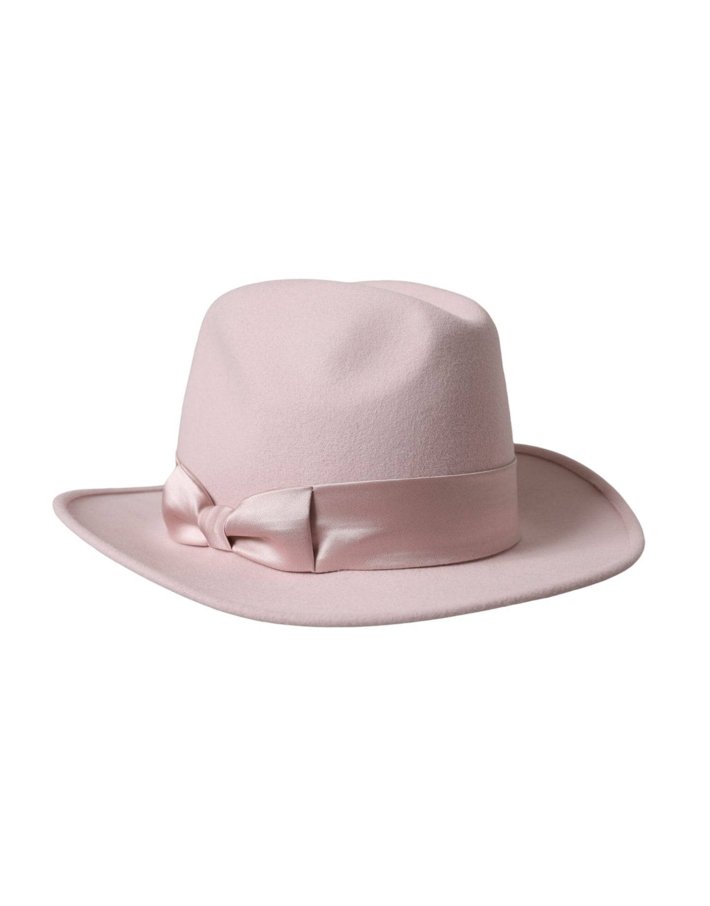 Pinker Fedora Trilby-Hut mit Kaninchenfellmuster für Damen