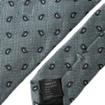 Green 100% Silk Patterned Adjustable Men Tie