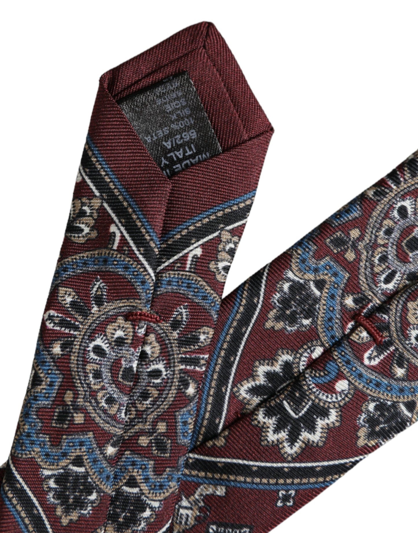 Bordeaux Printed 100% Silk Adjustable Men Tie