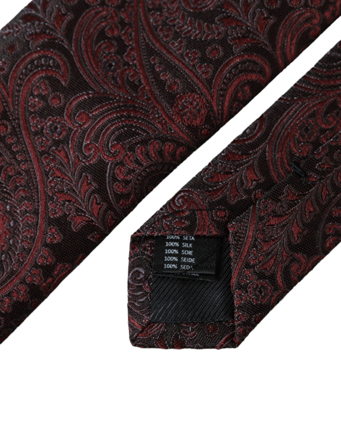 Bordeaux Patterned Silk Adjustable Men Tie