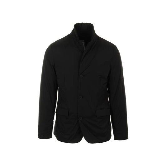 Schwarze Polyesterjacke