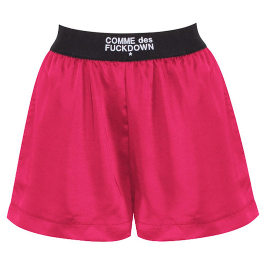 Fuchsia Polyester-Shorts