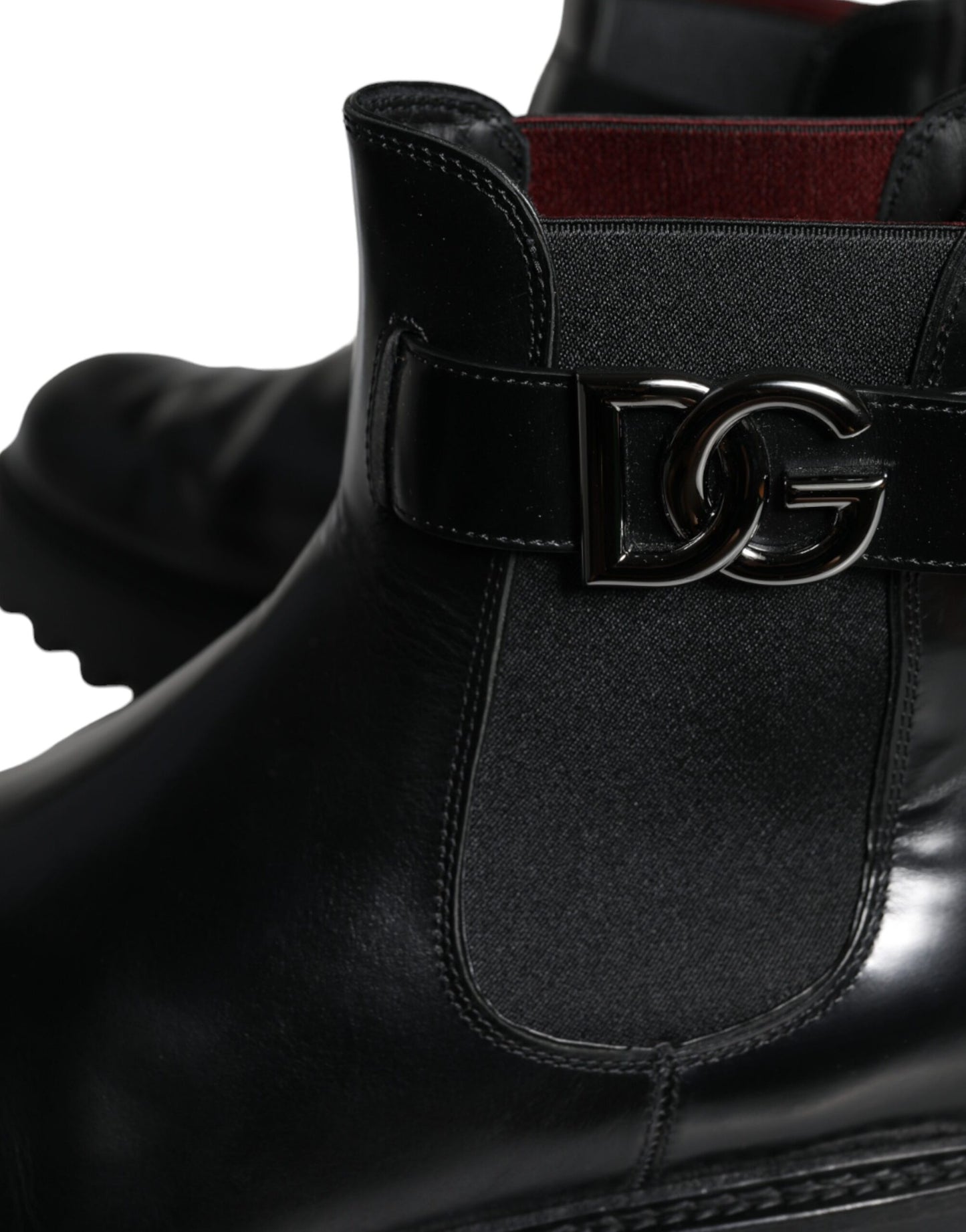 Black Belted DG Logo Men Chelsea Boots Shoes