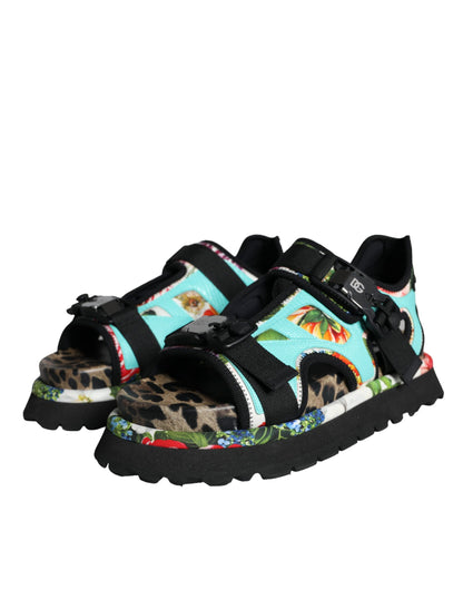 Multicolor Patchwork Slides Sandals Men Shoes