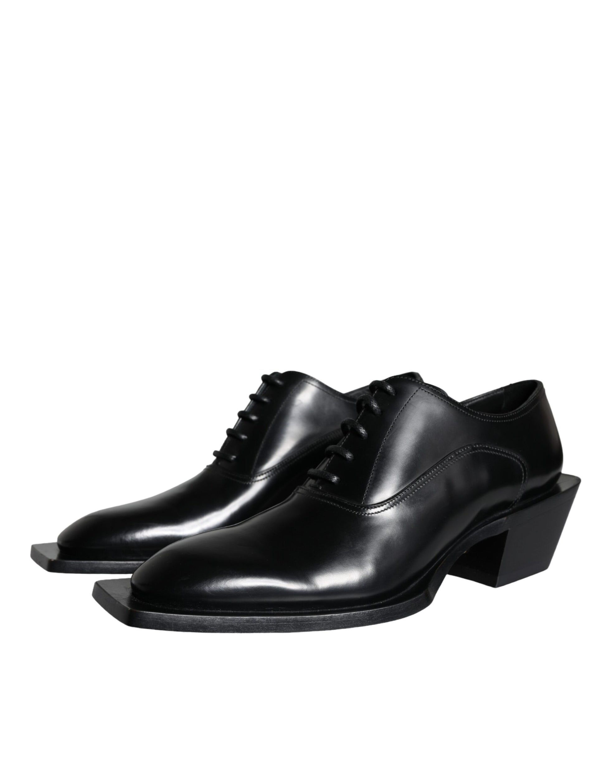 Black Calfskin Leather Derby Dress Men Shoes