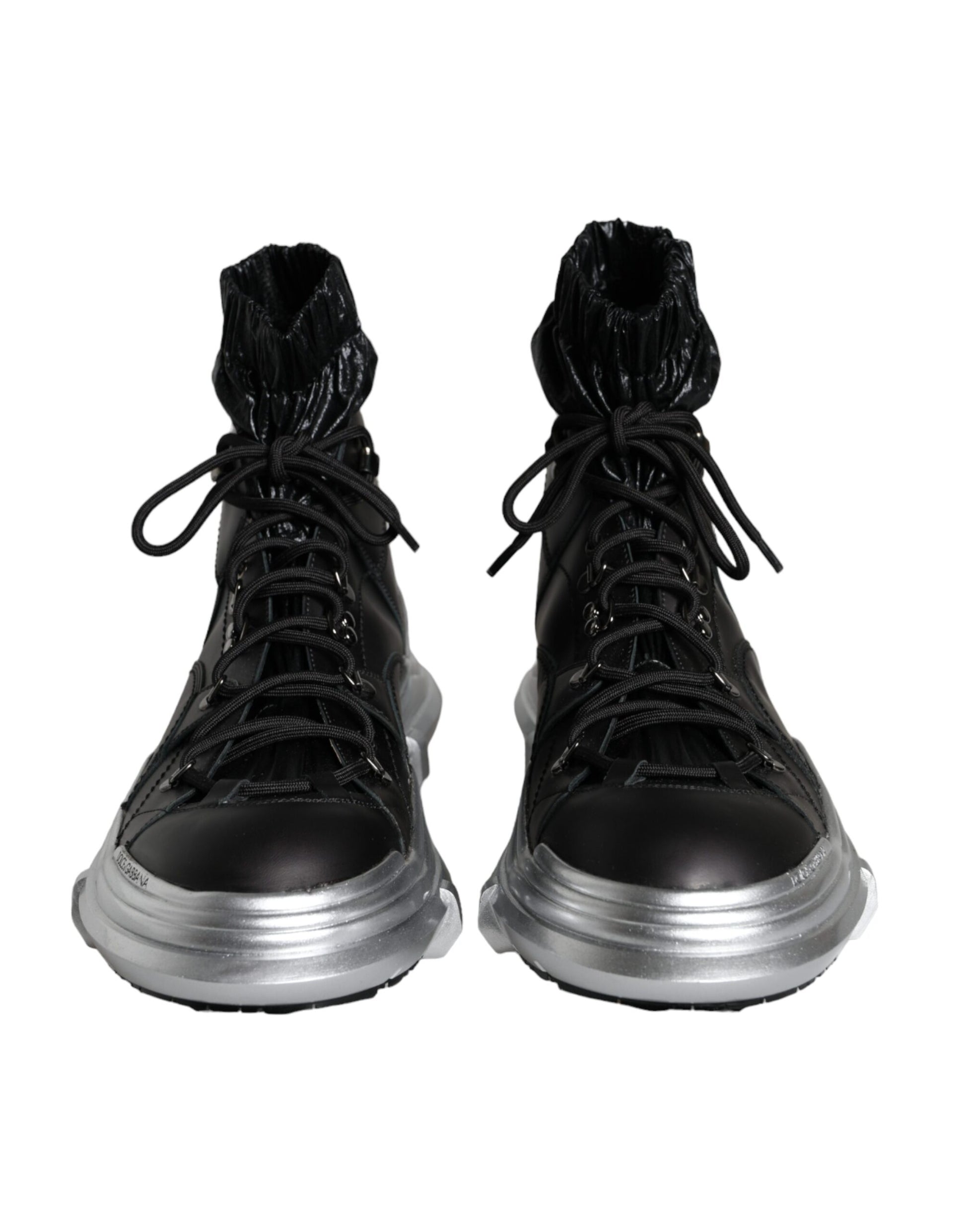 Schwarze Galileo High-Top-Sneakers aus Nylon